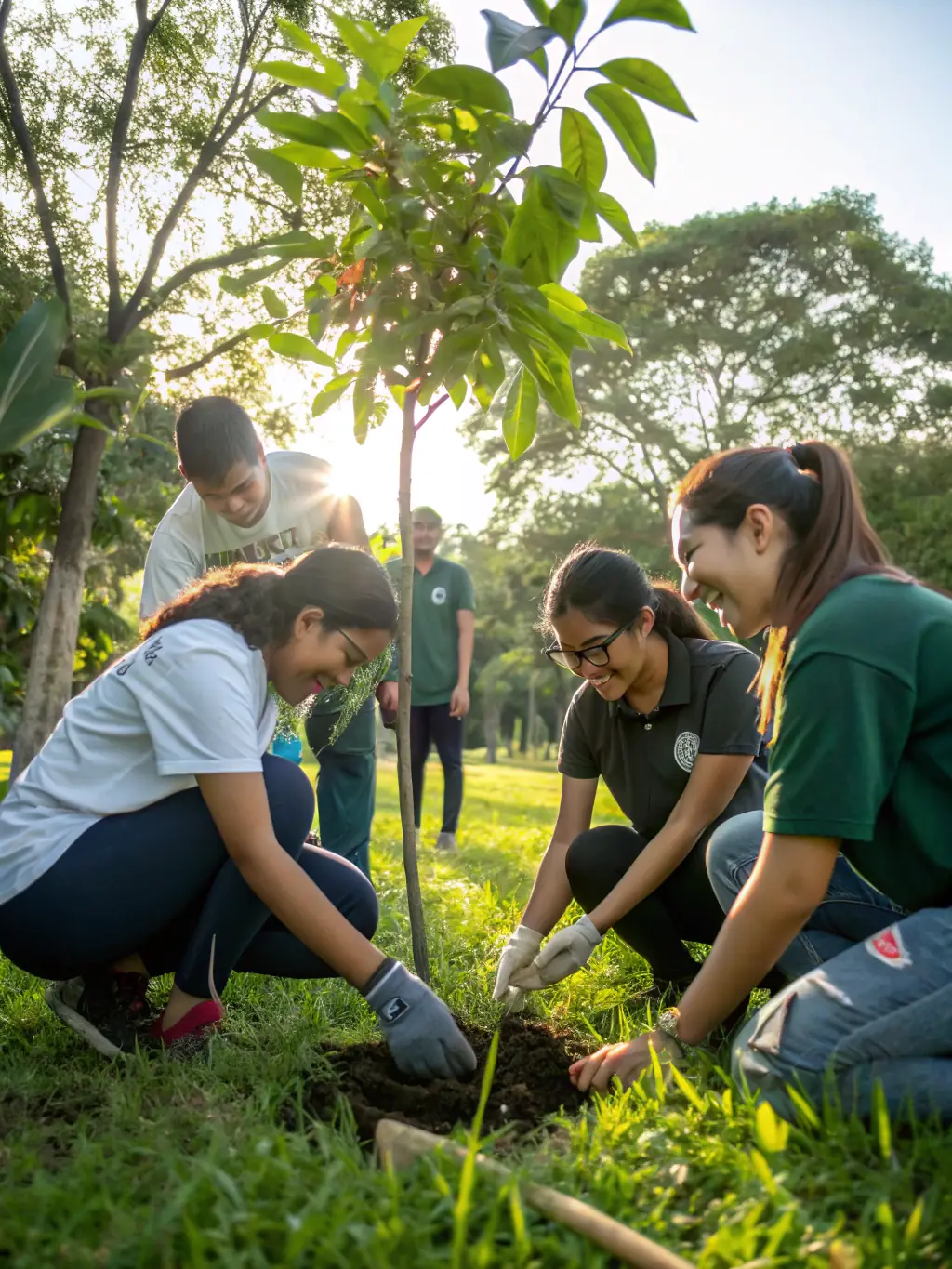 An inspiring image of Vision Academy students working on a community service project, demonstrating their commitment to social responsibility and making a difference.